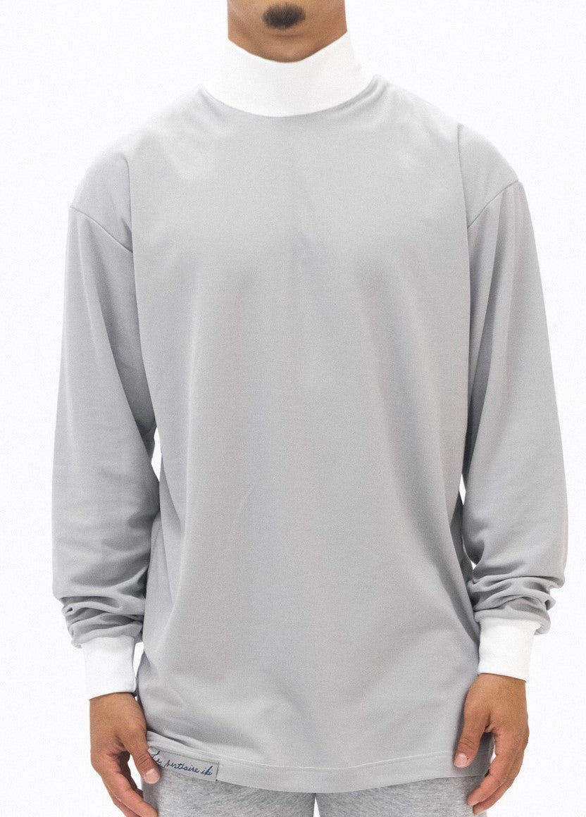 High Mock Neck Long Sleeve Shirt