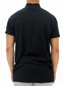 High Mock Neck T-shirt Black 