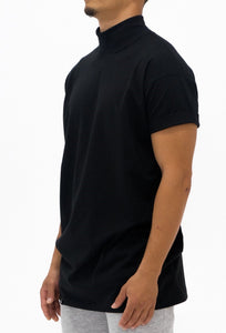 High Mock Neck T-shirt Black 