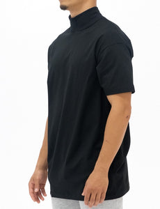 High Mock Neck T-shirt Black 