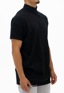 High Mock Neck T-shirt Black 