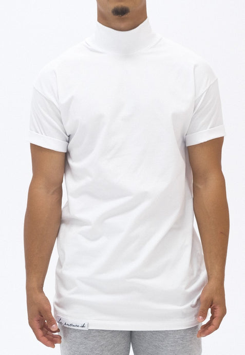 High Mock Neck T-shirt White 